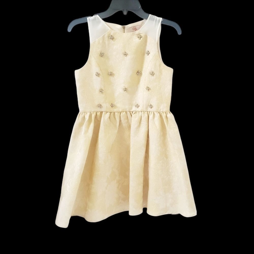 GB Girls Fit & Flare dress, size 16, NWOT, cream